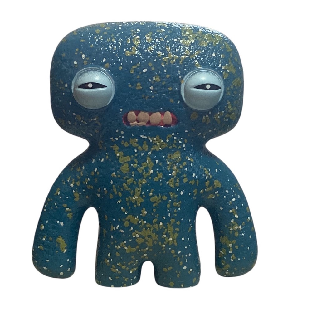 Fuggler Funny Ugly Monster 2.5 Inch Blue Gold Speckled Vinyl Figure Toy